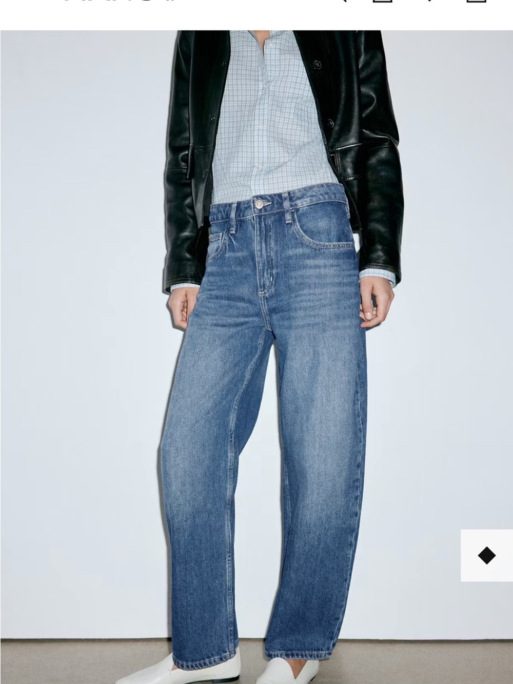 Mango Barrrel Jeans in Medium Blue Wash